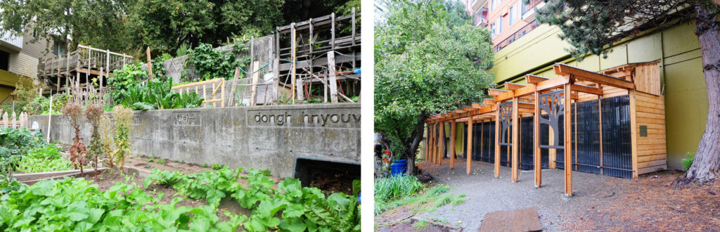 ワシントン大学のデザイン＆ビルドのプロジェクトのキッチン小屋P-Patch Community Gardening; Seattle Department of Neighborhoods