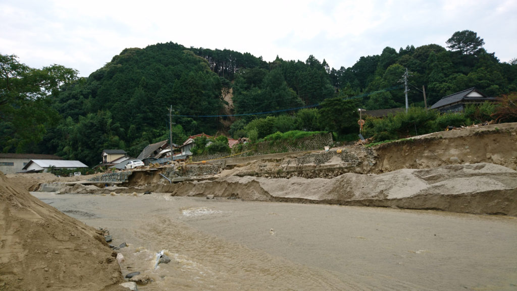 九州北部豪雨災害で氾濫した川
