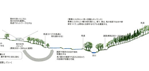 QMCH敷地周辺の断面（右）