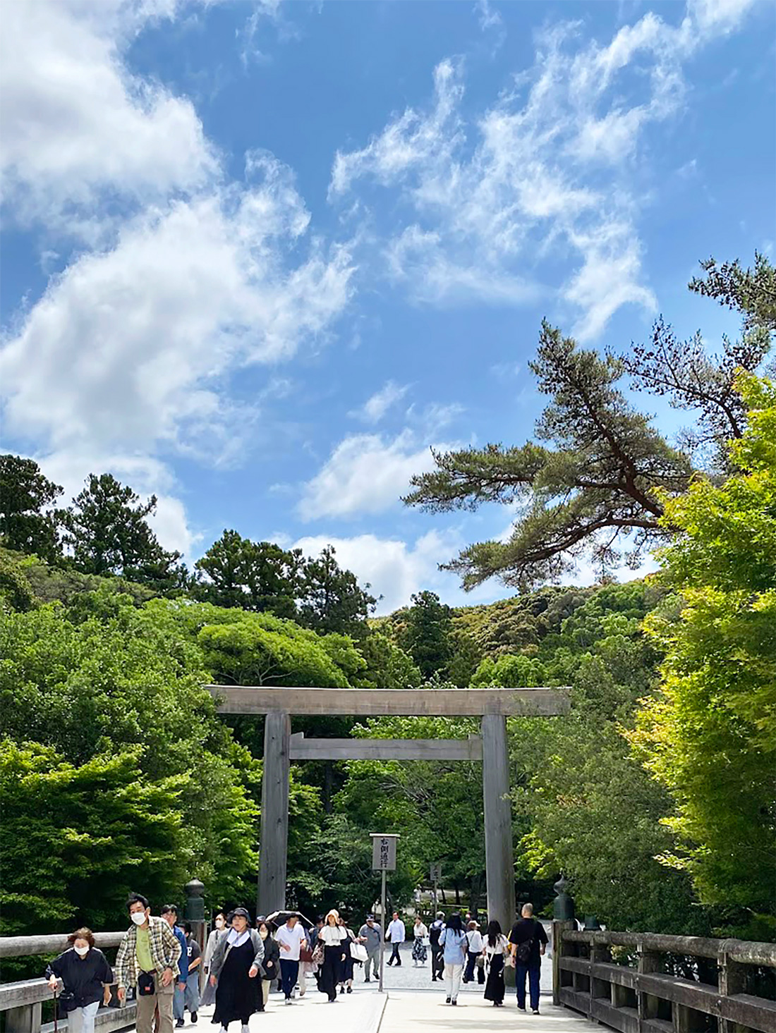 晴天に恵まれた伊勢神宮